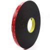 3M 5952 F VHB pour les substrats avec peinture en poudre - Épaisseur de 1,1 mm, Noir