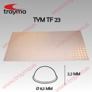 TYM TF23 TOP FIX – Tope Adhesivo de Protección Hemiesférico Transparente 8,5 mm de diámetro x 2,2 mm de altura
