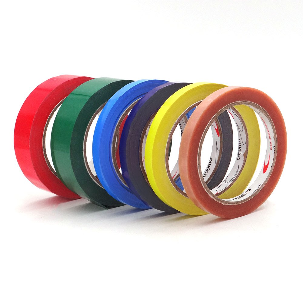 TYM 44120 Cinta Adhesiva de PVC de Colores Especial Cierra Bolsas 9,12,19 mm x 66 m