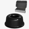TYM TF41 TOP FIX - Tope Adhesivo de Protección Cilíndrico Negro 22,3 mm de diámetro x 10,2 mm altura