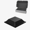 TYM TF32 TOP FIX - Tope Adhesivo de Protección Cuadrado Negro 12 mm x 3 mm de altura