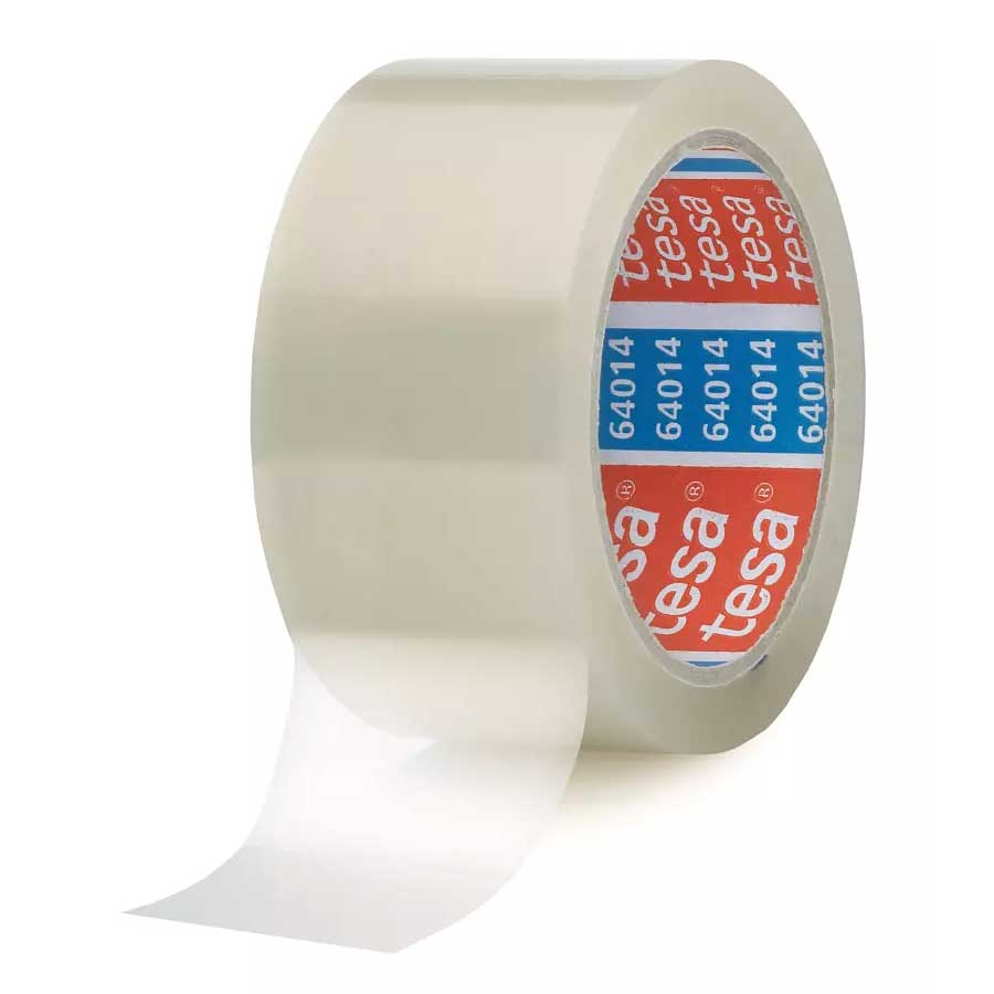 tesa 4024 Cinta adhesiva de poliolefina y adhesivo acrílico base agua con alto tack, 50 mm x 66 m