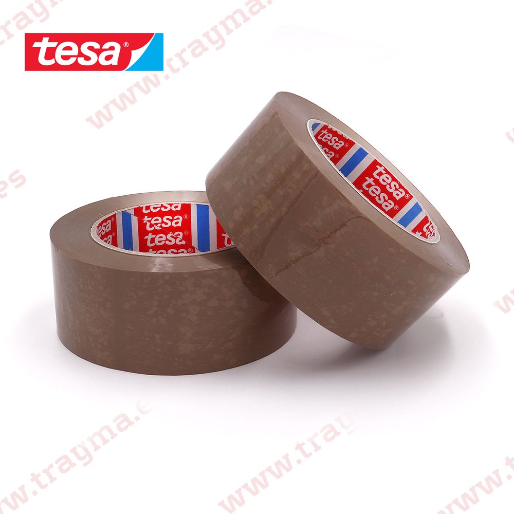 tesa 4089 Precinto adhesivo de polipropileno 28 micras y adhesivo de caucho natural solvente 50 mm x 66 m