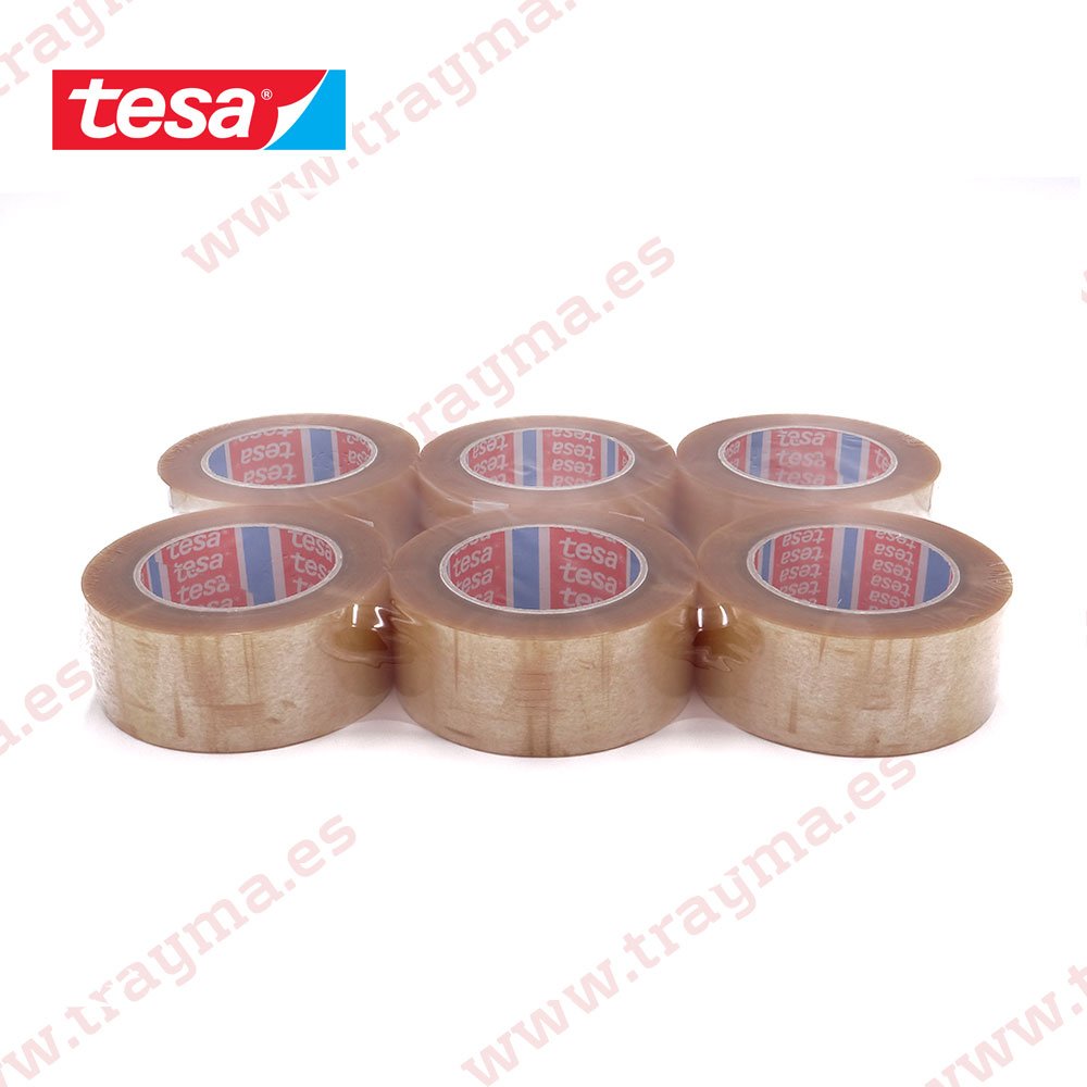 tesa 4089 Precinto adhesivo de polipropileno 28 micras y adhesivo de caucho natural solvente 50 mm x 66 m