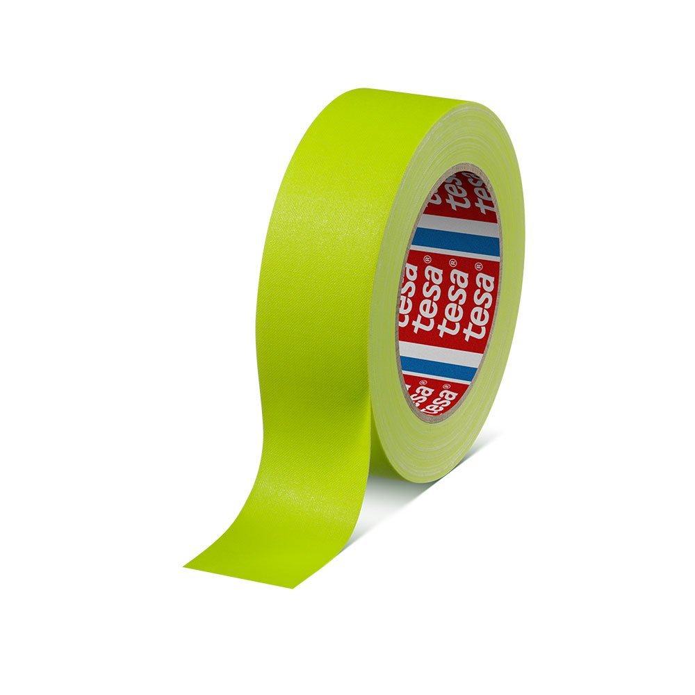 tesa 4671 Cinta adhesiva de tejido de colores fluorescentes - Especial Espectáculos - trama 120 hilos - Retirada sin residuos