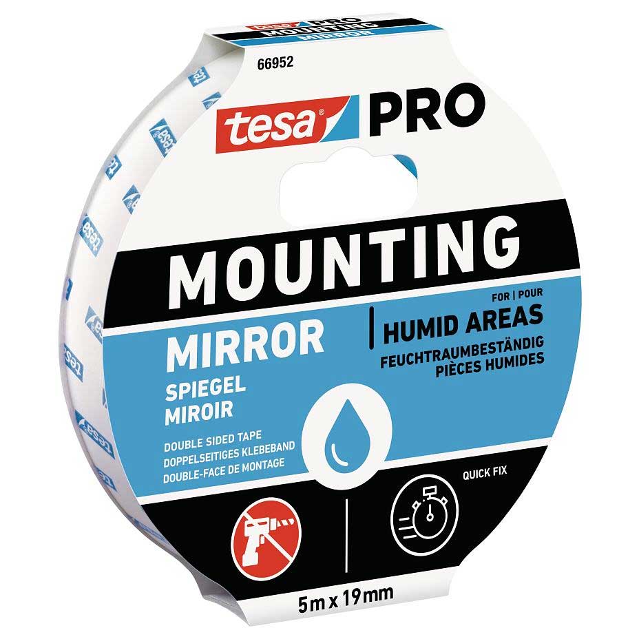 tesa 66952 PRO MONTAJE DE ESPEJOS - Cinta doble cara de espuma de PE