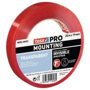 tesa 66965 PRO Mounting TRANSPARENTE Cinta adhesiva de doble cara resistente a la temperatura film PET - Rollo corto formato profesional