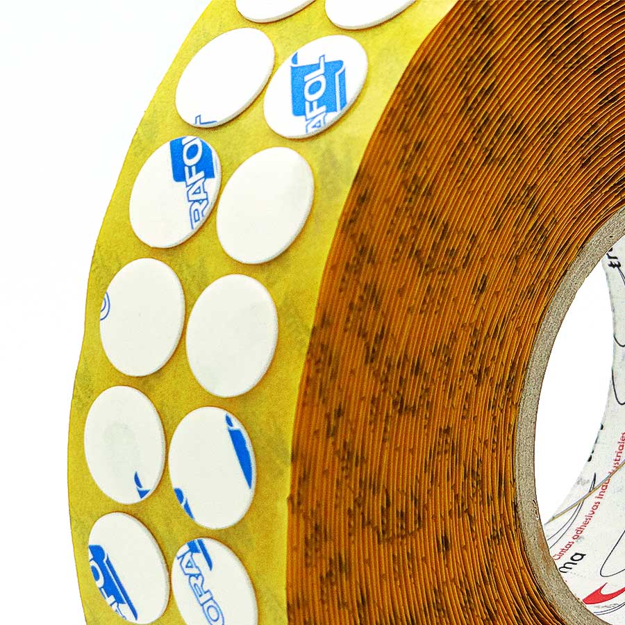 TYM 82652/1 TM Círculos adhesivos troquelados doble cara de espuma de 1 mm de espesor, 18 mm de diámetro