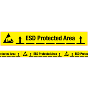Ruban ESD pour le marquage des sols des zones EPA jaune - Zone protégée ESD